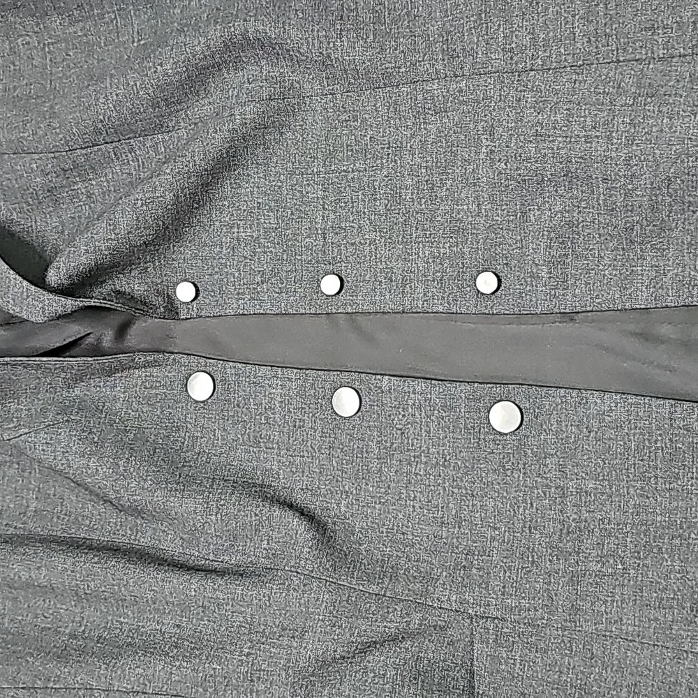 Elie Tahari snap button two-tone gray wool blazer size 8 - Picture 14 of 14